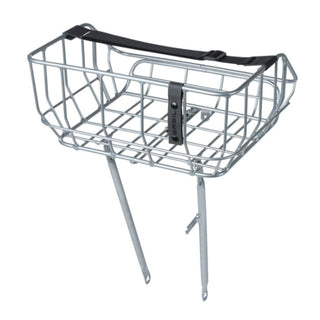 Retro Cykelkurv Aluminium Basil Portland Sølv