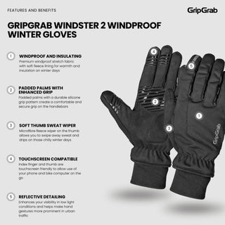 Cykelhandsker GripGrab Windster 2 Windproof