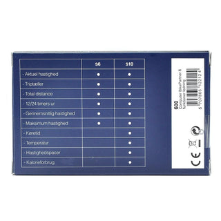 Cykelcomputer BikePartner S6 m/ledning 6 funktioner