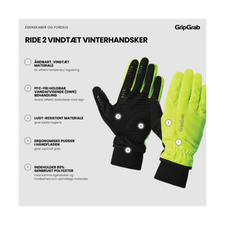 Cykelhandsker GripGrab Ride 2 Windproof Winter Gloves