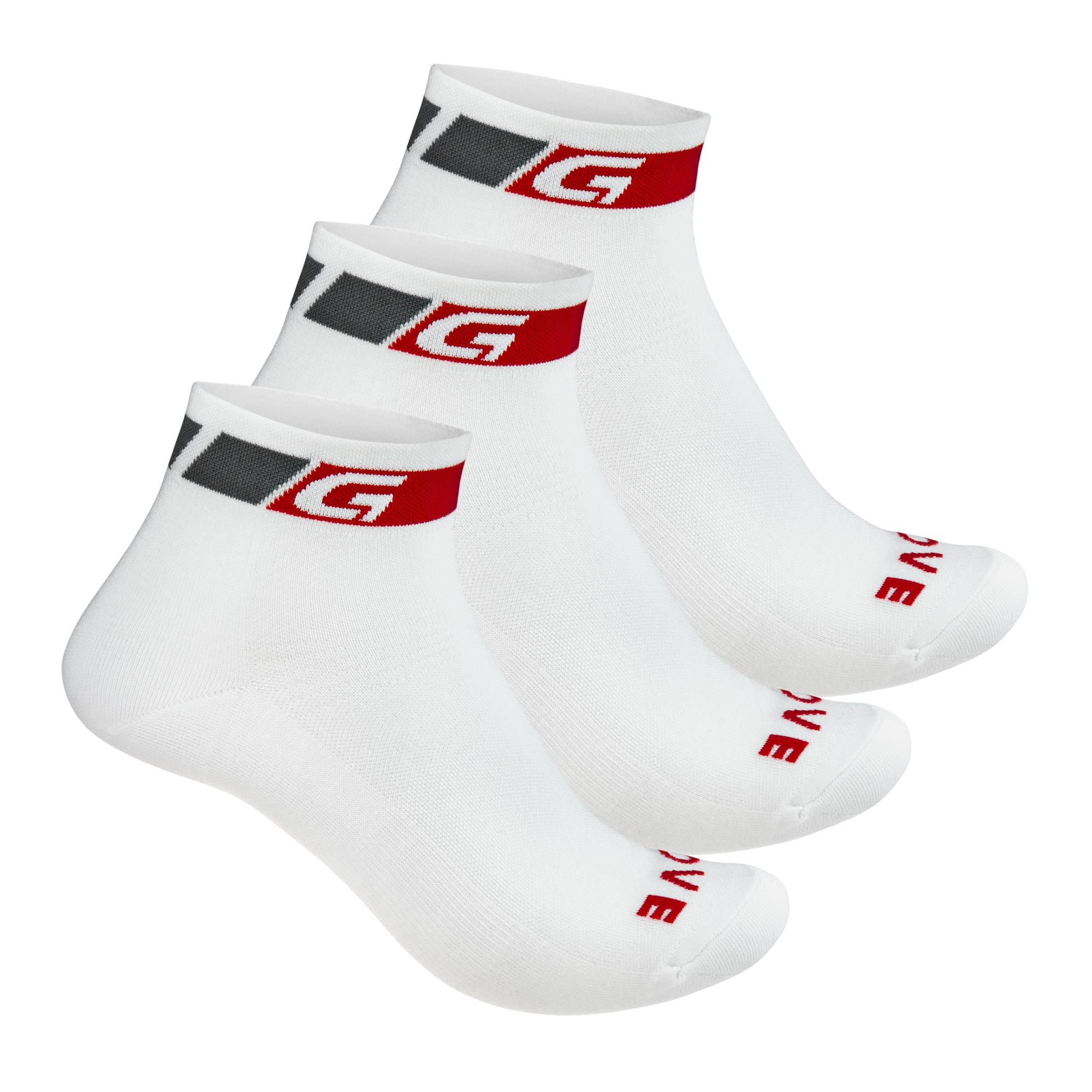 GripGrab Classic Low Sock 3Pack - Hvid | Cykelgruppen.dk