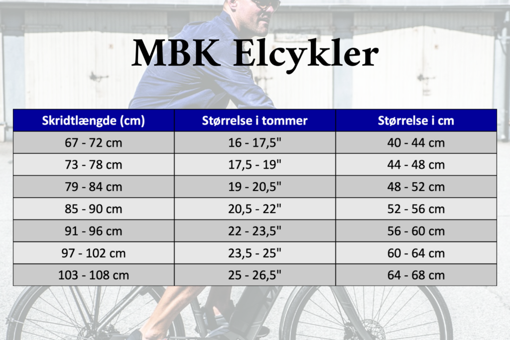 appetit klud Envision Størrelsesguide MBK | Cykler & Elcykler | Cykelgruppen.dk